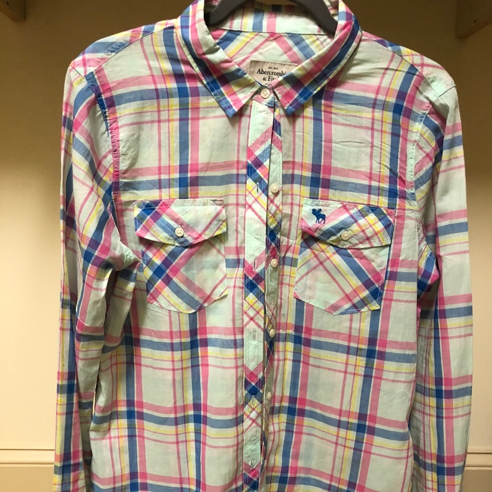 Abercrombie & Fitch Plaid Long Sleeve Shirt
